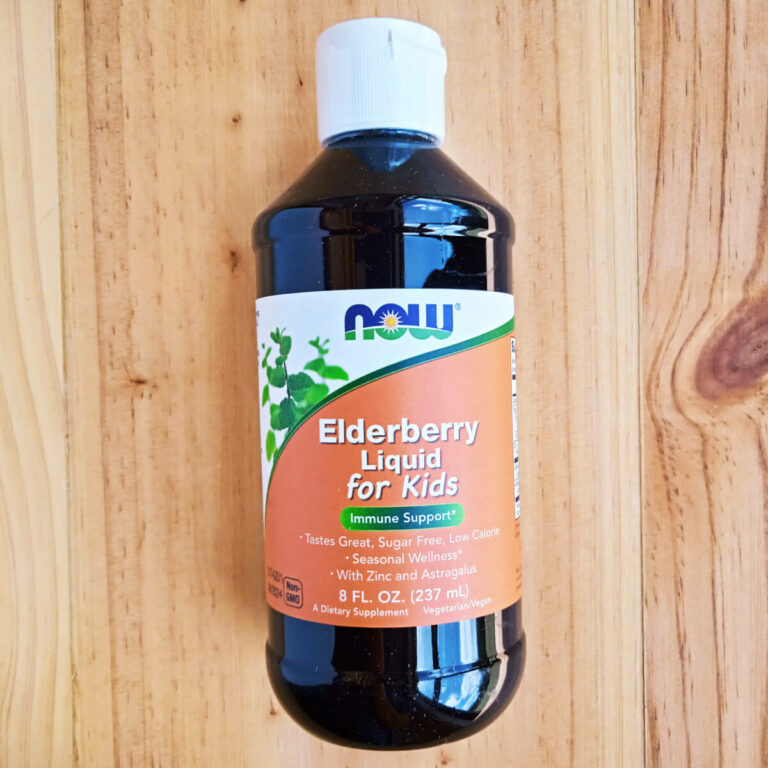 Now Foods Elderberry and Zinc Liquid for Kids Pure and Whole
