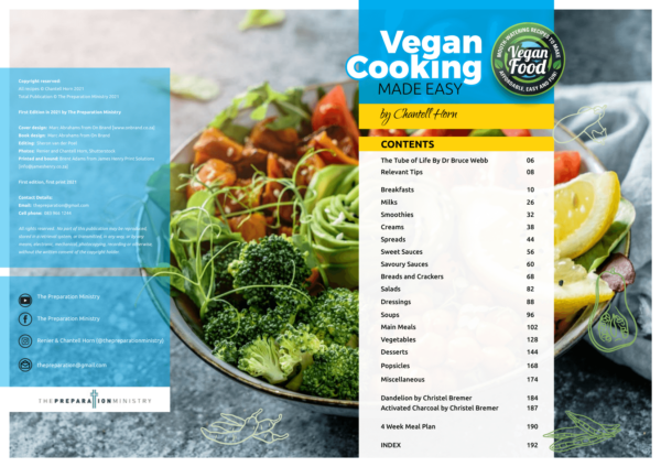 Vegan Cooking Made Easy By Chantell Horn - Contents