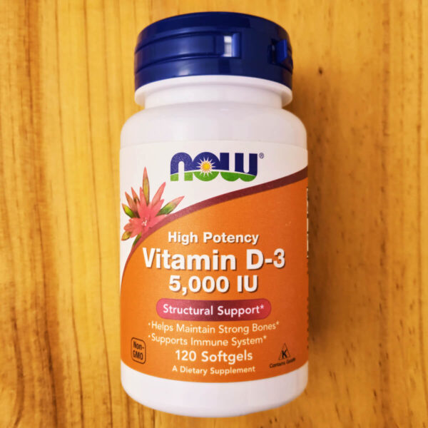 Now Foods Vitamin D3 High Potency 5000iu - 120 Softgels